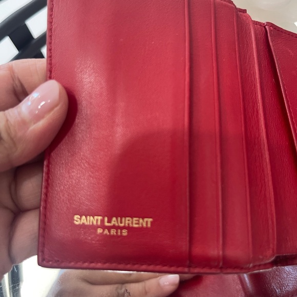Yves Saint Laurent YSL red leather women’s wallet - Picture 10 of 12